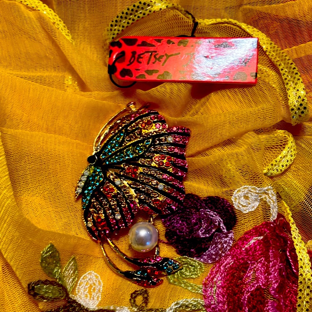 Betsy Johnson butterfly pin